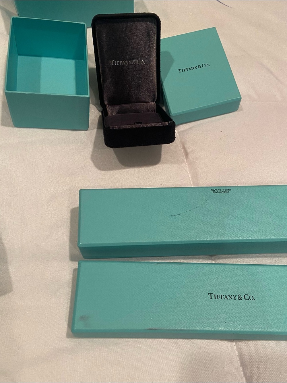 Tiffany & Co. Robin's Egg Blue Jewelry Box Collection-6 boxes ( 2 w/ velvet box) - Picture 11 of 13